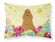 Load image into Gallery viewer, Easter Eggs Cocker Spaniel Red Fabric Standard Pillowcase – Artistic Decorative Front, White Back BB6095PILLOWCASE
