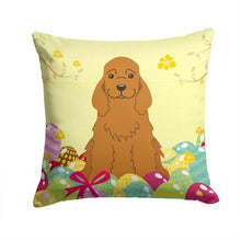 Load image into Gallery viewer, Easter Eggs Cocker Spaniel Red Throw Pillow - 14x14 Decorative Pillow – Art for Your Home &amp; Patio BB6095PW1414