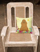 Load image into Gallery viewer, Easter Eggs Cocker Spaniel Red Fabric Decorative Pillow BB6095PW1818