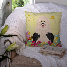 Load image into Gallery viewer, Easter Eggs Old English Sheepdog Throw Pillow - 14x14 Decorative Pillow – Art for Your Home &amp; Patio BB6096PW1414