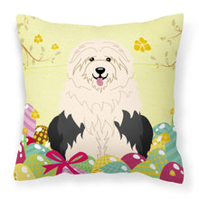 Load image into Gallery viewer, Easter Eggs Old English Sheepdog Fabric Decorative Pillow BB6096PW1818