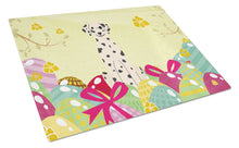 Load image into Gallery viewer, Easter Eggs Dalmatian Glass Cutting Boards – Durable, Decorative Kitchen Art Large BB6097LCB