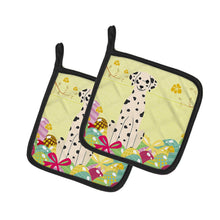 Load image into Gallery viewer, Easter Eggs Dalmatian Pot Holders - Set of 2 - Heat-Resistant Kitchen Essentials BB6097PTHD