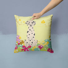 Load image into Gallery viewer, Easter Eggs Dalmatian Throw Pillow - 14x14 Decorative Pillow – Art for Your Home &amp; Patio BB6097PW1414