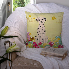 Load image into Gallery viewer, Easter Eggs Dalmatian Throw Pillow - 14x14 Decorative Pillow – Art for Your Home &amp; Patio BB6097PW1414