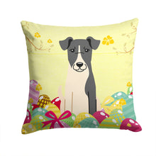 Load image into Gallery viewer, Easter Eggs Smooth Fox Terrier Throw Pillow - 14x14 Decorative Pillow – Art for Your Home &amp; Patio BB6098PW1414