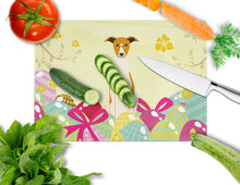 Load image into Gallery viewer, Easter Eggs Whippet Glass Cutting Boards – Durable, Decorative Kitchen Art Large BB6099LCB