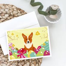 Load image into Gallery viewer, Easter Eggs Corgi Greeting Cards -  Blank Note Cards – 8-Pack of Artist-Designed Cards with Envelopes
