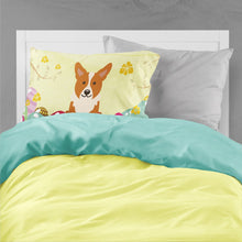 Load image into Gallery viewer, Easter Eggs Corgi Fabric Standard Pillowcase – Artistic Decorative Front, White Back BB6100PILLOWCASE