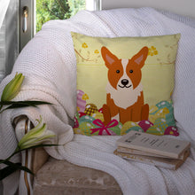 Load image into Gallery viewer, Easter Eggs Corgi Throw Pillow - 14x14 Decorative Pillow – Art for Your Home &amp; Patio BB6100PW1414