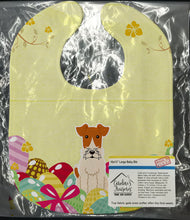 Load image into Gallery viewer, Easter Eggs Wire Fox Terrier Baby Bib BB6101BIB