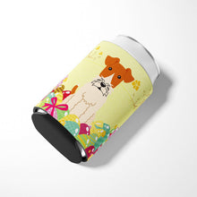 Load image into Gallery viewer, Easter Eggs Wire Fox Terrier Can or Bottle Hugger BB6101CC