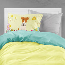 Load image into Gallery viewer, Easter Eggs Wire Fox Terrier Fabric Standard Pillowcase – Artistic Decorative Front, White Back BB6101PILLOWCASE