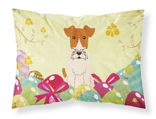 Load image into Gallery viewer, Easter Eggs Wire Fox Terrier Fabric Standard Pillowcase – Artistic Decorative Front, White Back BB6101PILLOWCASE