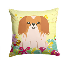 Load image into Gallery viewer, Easter Eggs Pekingnese Red White Throw Pillow - 14x14 Decorative Pillow – Art for Your Home &amp; Patio BB6103PW1414