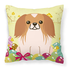 Load image into Gallery viewer, Easter Eggs Pekingnese Red White Fabric Decorative Pillow BB6103PW1818