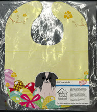 Load image into Gallery viewer, Easter Eggs Pekingnese Black White Baby Bib BB6105BIB
