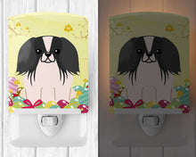 Load image into Gallery viewer, Easter Eggs Pekingnese Black White Ceramic Night Light BB6105CNL