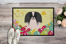 Load image into Gallery viewer, Easter Eggs Pekingnese Black White Doormat - 24x36 Decorative Floor Mat – Indoor/Outdoor Rug with Artistic Flair BB6105JMAT