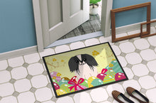 Load image into Gallery viewer, Easter Eggs Pekingnese Black White Doormat - 24x36 Decorative Floor Mat – Indoor/Outdoor Rug with Artistic Flair BB6105JMAT