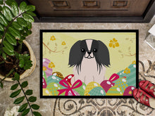 Load image into Gallery viewer, Easter Eggs Pekingnese Black White Doormat - 18x27 Decorative Floor Mat – Indoor/Outdoor Rug with Artistic Flair BB6105MAT