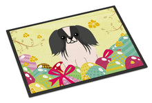 Load image into Gallery viewer, Easter Eggs Pekingnese Black White Doormat - 18x27 Decorative Floor Mat – Indoor/Outdoor Rug with Artistic Flair BB6105MAT