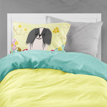 Load image into Gallery viewer, Easter Eggs Pekingnese Black White Fabric Standard Pillowcase – Artistic Decorative Front, White Back BB6105PILLOWCASE