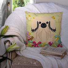 Load image into Gallery viewer, Easter Eggs Pekingnese Cream Throw Pillow - 14x14 Decorative Pillow – Art for Your Home &amp; Patio BB6106PW1414