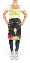 Load image into Gallery viewer, Easter Eggs Pekingnese Black Apron – Artist-Designed Kitchen, BBQ &amp; Craft Apron BB6107APRON