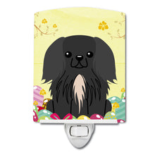 Load image into Gallery viewer, Easter Eggs Pekingnese Black Ceramic Night Light BB6107CNL