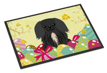 Load image into Gallery viewer, Easter Eggs Pekingnese Black Doormat - 24x36 Decorative Floor Mat – Indoor/Outdoor Rug with Artistic Flair BB6107JMAT