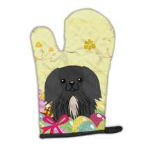 Load image into Gallery viewer, Easter Eggs Pekingnese Black Oven Mitt BB6107OVMT