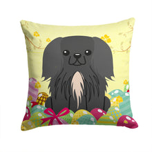 Load image into Gallery viewer, Easter Eggs Pekingnese Black Throw Pillow - 14x14 Decorative Pillow – Art for Your Home &amp; Patio BB6107PW1414