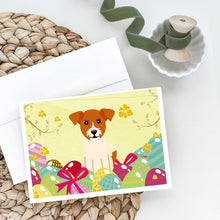 Load image into Gallery viewer, Easter Eggs Jack Russell Terrier Greeting Cards -  Blank Note Cards – 8-Pack of Artist-Designed Cards with Envelopes