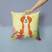 Load image into Gallery viewer, Easter Eggs English Foxhound Throw Pillow - 14x14 Decorative Pillow – Art for Your Home &amp; Patio BB6110PW1414