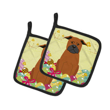 Load image into Gallery viewer, Easter Eggs Chinese Chongqing Dog Pot Holders - Set of 2 - Heat-Resistant Kitchen Essentials BB6111PTHD