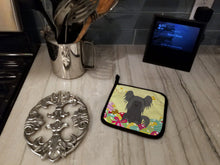 Load image into Gallery viewer, Easter Eggs Chinese Crested Black Pot Holders - Set of 2 - Heat-Resistant Kitchen Essentials BB6112PTHD