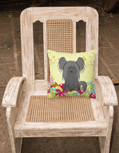 Load image into Gallery viewer, Easter Eggs Chinese Crested Black Fabric Decorative Pillow BB6112PW1818
