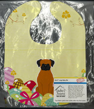 Load image into Gallery viewer, Easter Eggs Fawn Boxer Baby Bib BB6115BIB