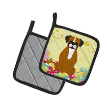 Load image into Gallery viewer, Easter Eggs Flashy Fawn Boxer Pot Holders - Set of 2 - Heat-Resistant Kitchen Essentials BB6116PTHD
