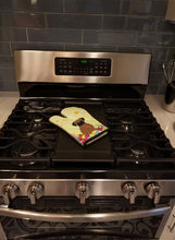 Load image into Gallery viewer, Easter Eggs Brindle Boxer Oven Mitt BB6117OVMT