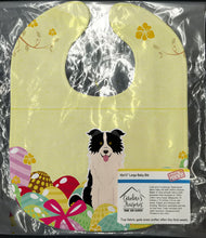 Load image into Gallery viewer, Easter Eggs Border Collie Black White Baby Bib BB6118BIB