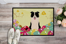 Load image into Gallery viewer, Easter Eggs Border Collie Black White Doormat - 18x27 Decorative Floor Mat – Indoor/Outdoor Rug with Artistic Flair BB6118MAT