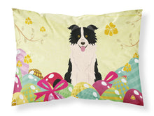 Load image into Gallery viewer, Easter Eggs Border Collie Black White Fabric Standard Pillowcase – Artistic Decorative Front, White Back BB6118PILLOWCASE