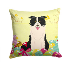 Load image into Gallery viewer, Easter Eggs Border Collie Black White Throw Pillow - 14x14 Decorative Pillow – Art for Your Home &amp; Patio BB6118PW1414