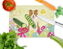 Load image into Gallery viewer, Easter Eggs Border Collie Red White Glass Cutting Boards – Durable, Decorative Kitchen Art Large BB6119LCB