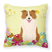 Load image into Gallery viewer, Easter Eggs Border Collie Red White Fabric Decorative Pillow BB6119PW1818