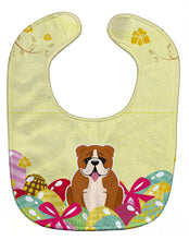Load image into Gallery viewer, Easter Eggs English Bulldog Red White Baby Bib BB6120BIB