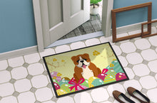 Load image into Gallery viewer, Easter Eggs English Bulldog Red White Doormat - 24x36 Decorative Floor Mat – Indoor/Outdoor Rug with Artistic Flair BB6120JMAT