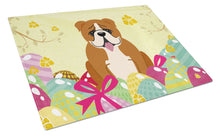 Load image into Gallery viewer, Easter Eggs English Bulldog Red White Glass Cutting Boards – Durable, Decorative Kitchen Art Large BB6120LCB